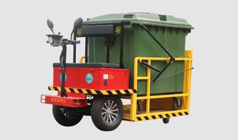 WT012 綠色騎駒垃圾子母車電動搬運車-電動搬運車-梧村有限公司︱電動拖
